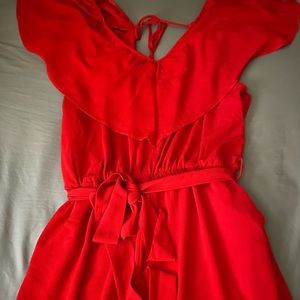 Chic soul jumpsuit red 2x
